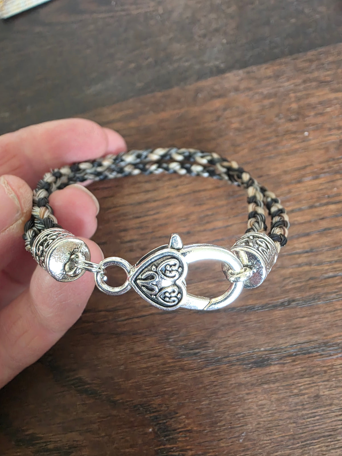 Double Strand Antique Silver Bracelet