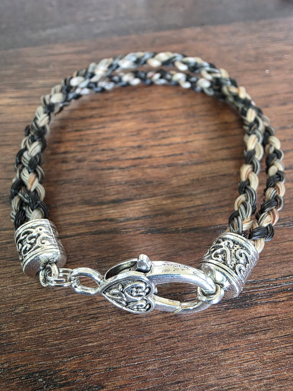 Double Strand Antique Silver Bracelet