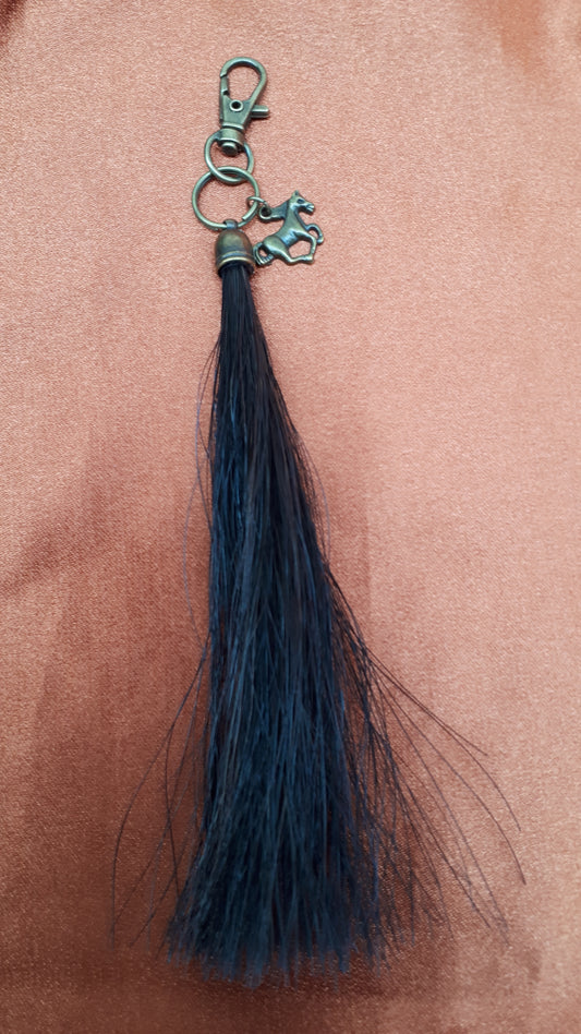 Bronze Antique Silver Tassel Keyring OR Tassel clip